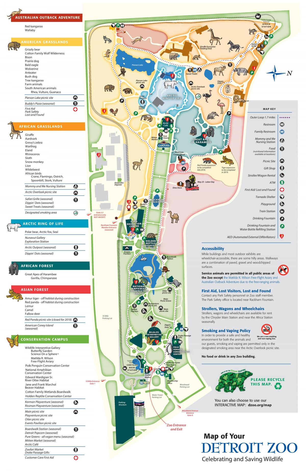 底特律动物园公园地图